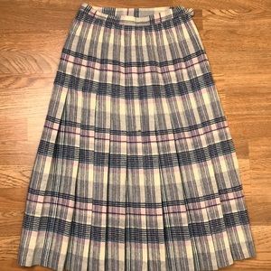 VTG Pendleton 100% Virgin Wool Plaid Skirt Sz 8